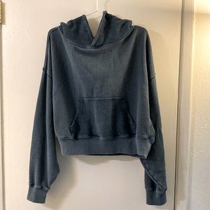 Free People “Joey” hoodie, size M, cropped, midnight color